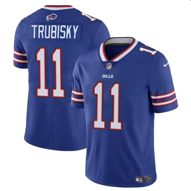 Men's Buffalo Bills #11 Mitch Trubisky Blue Vapor Untouchable Limited Stitched Football Jersey